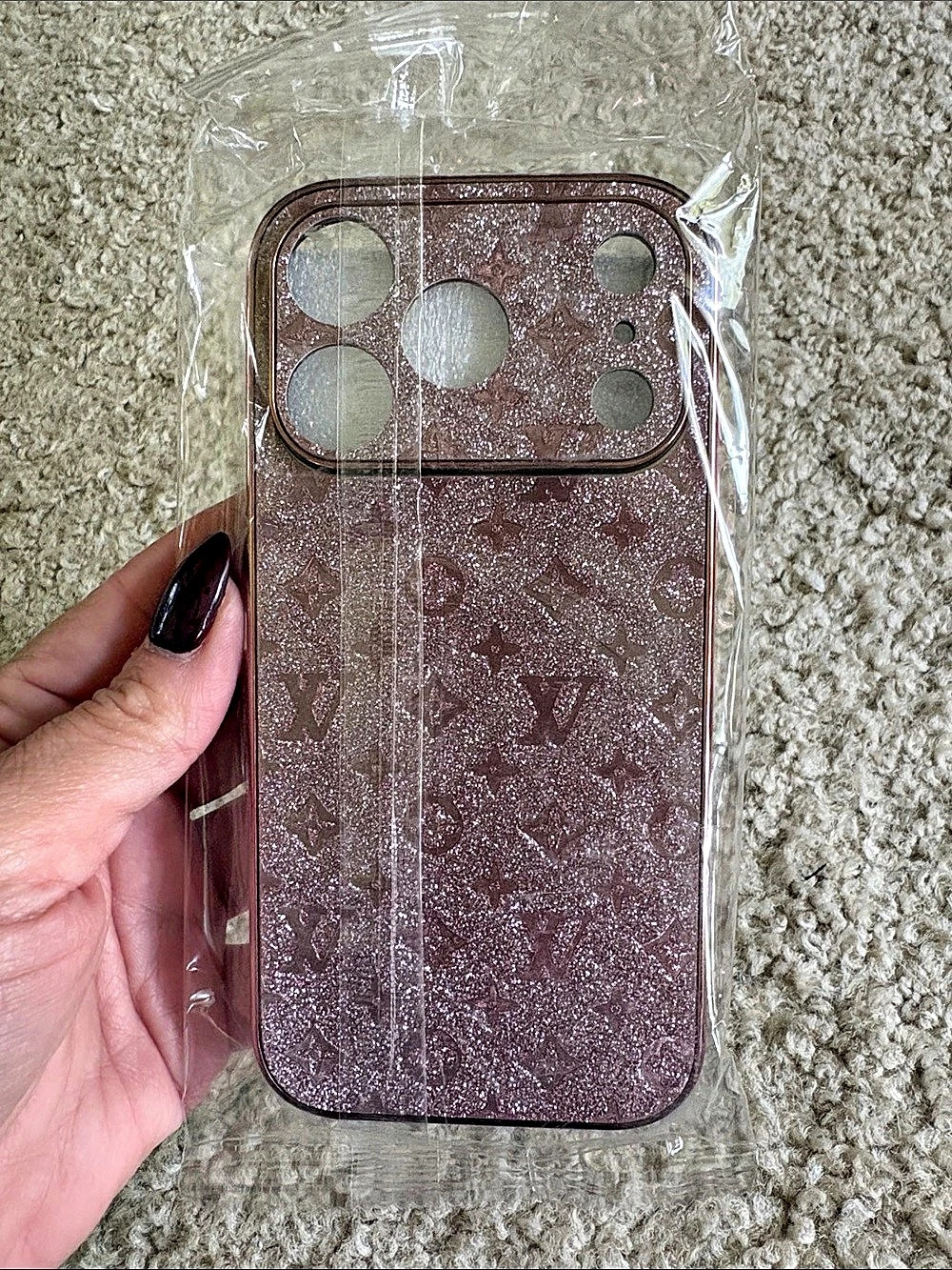 iPhone 17 Pro Max Pink Glitter Case